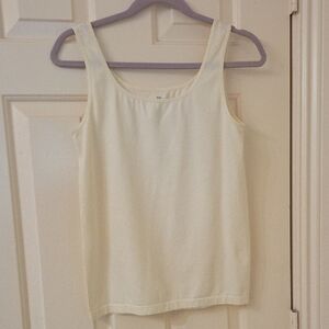 Talbots Cream Sleeveless Tank Top